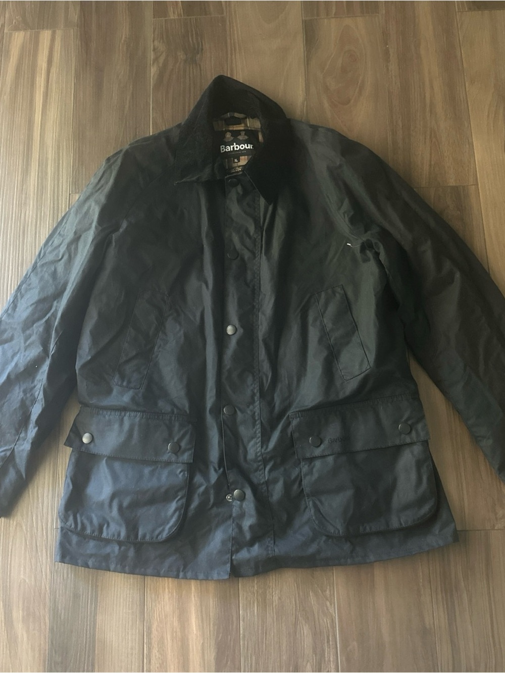 Barbour
Ashby Waxed
Cotton Jacket -Navy - Size XL